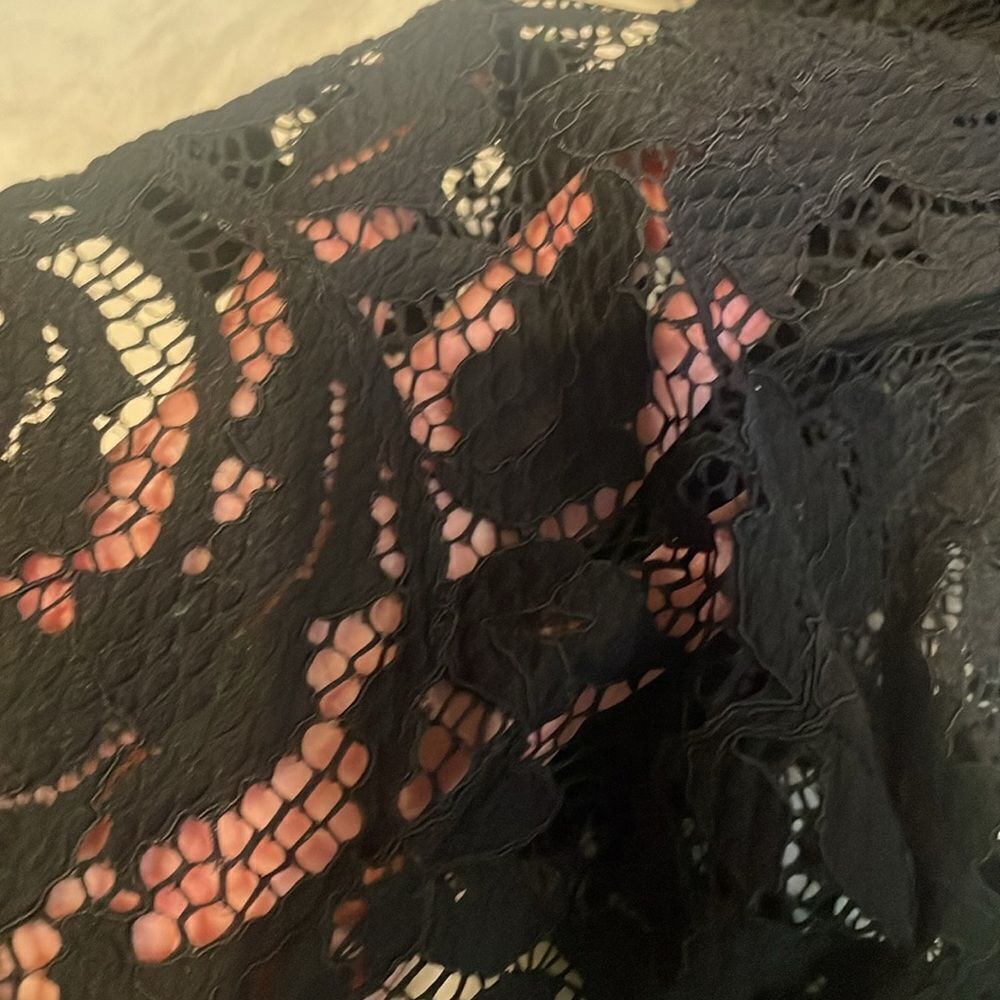 Karen Kane Black Lace Off-Shoulder Dress - Picture 4 of 10